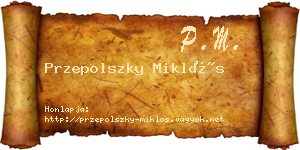 Przepolszky Miklós névjegykártya